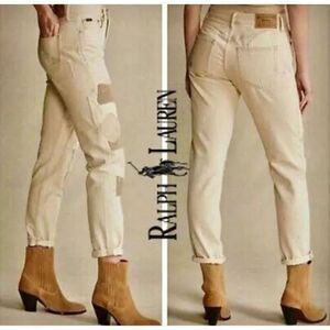 Polo Ralph Lauren “The Avery Boyfriend” patch Jeans